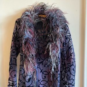 Vintage Victoria’s Secret Ostrich Robe/Slip Set